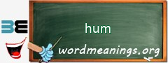 WordMeaning blackboard for hum